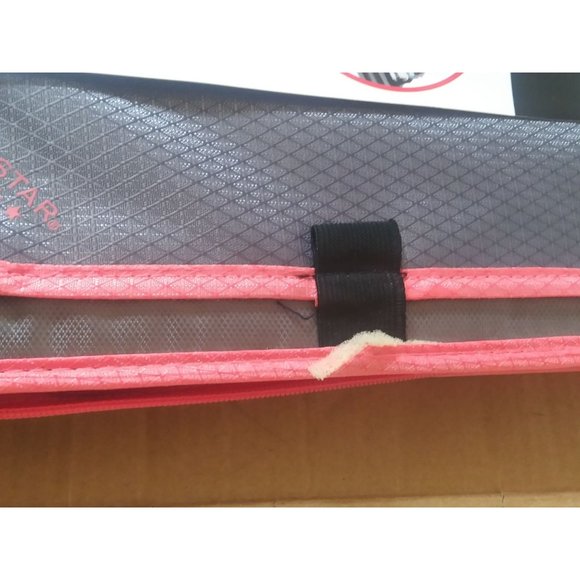 Mead Five Star Zipper Binder Black Pink Edge 2 Inch File Pocket Binder - Picture 3 of 11